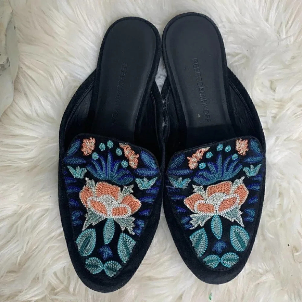 Rebecca Minkoff raylee embroidered loafers 7.5 - Picture 9 of 12